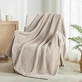 Exclusivo Mezcla Manta de Lana para Cama y Sofá, Camel