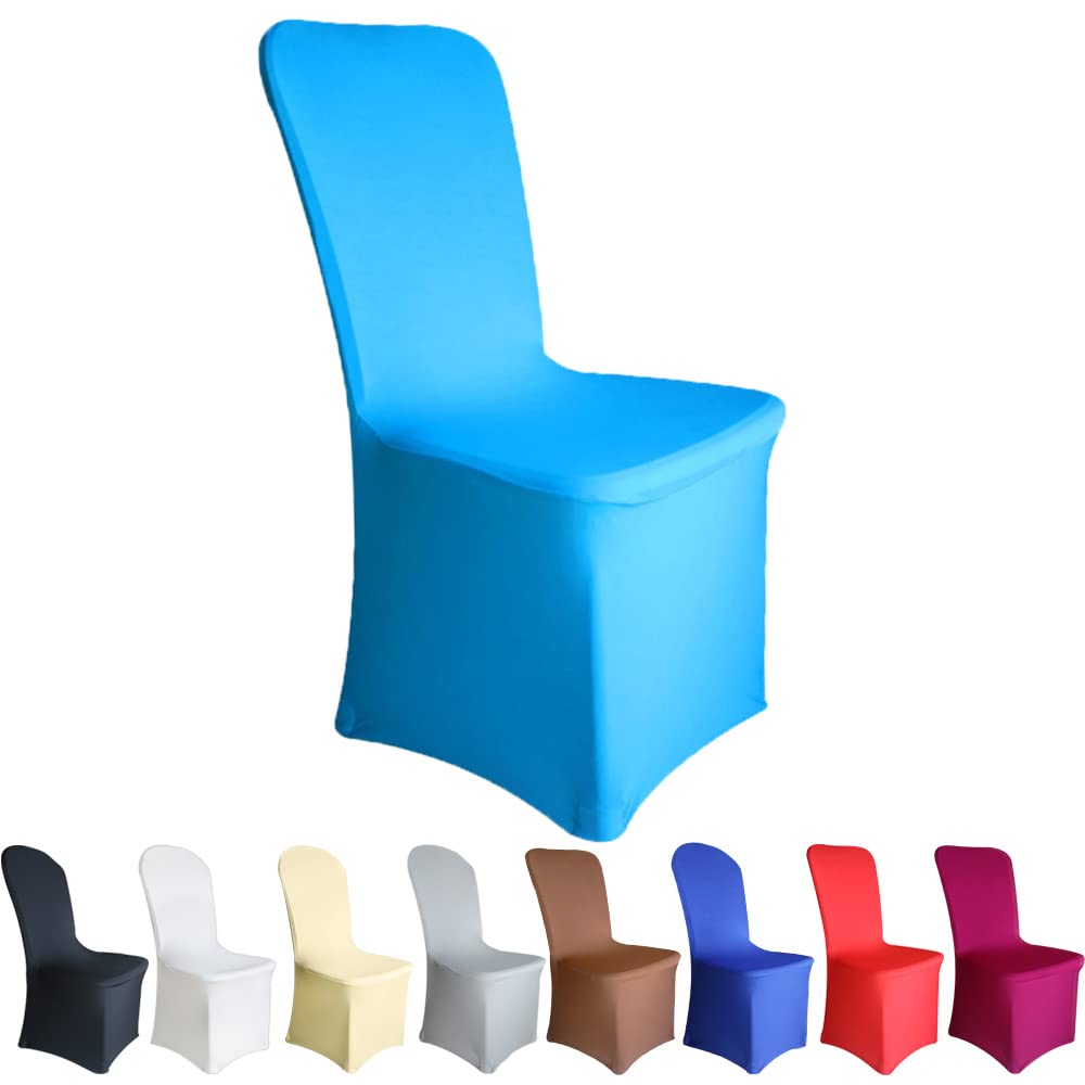Time to Sparkle 8 Pack Chair Cover Flat Front (Aqua Blue)