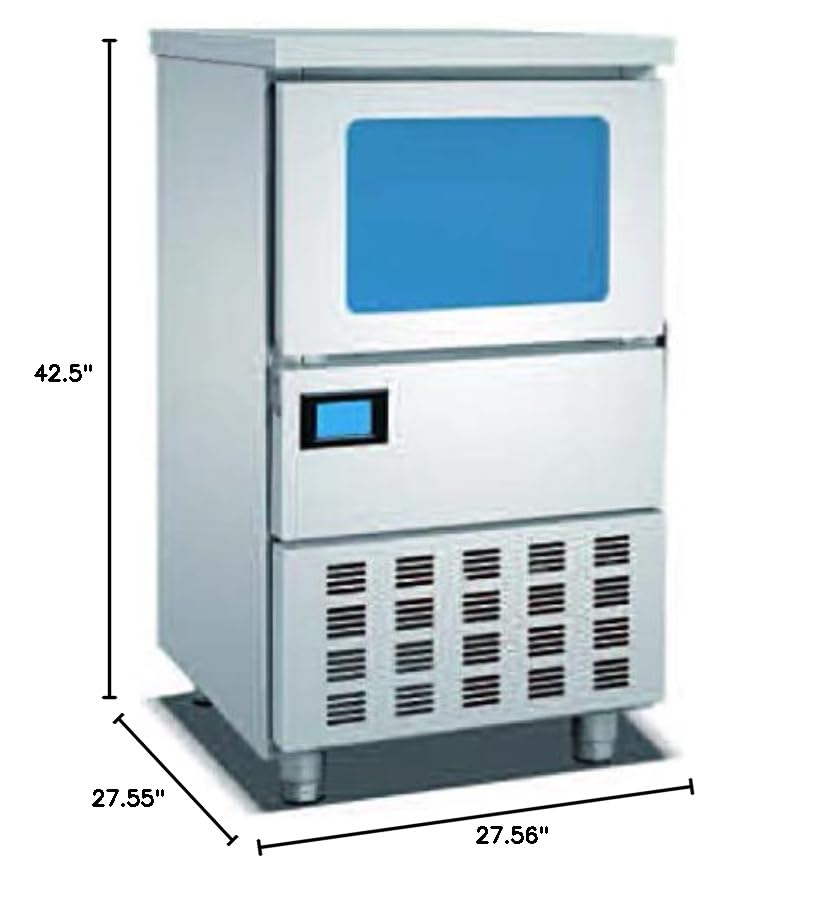 110V Commercial Ice Maker Machine Granular Ice - 209 LBS/24H with 99 Pounds Storage Bin Capacity - Automatic Ice Maker Water Filter & Scoop Included for Home, Business, Restaurants, Bars