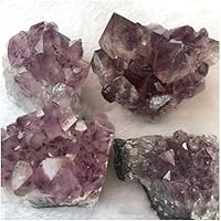 Vista 5 de Piedras preciosas de cristal curativo de amatista natural para decoración del hogar (racimo de amatista)
