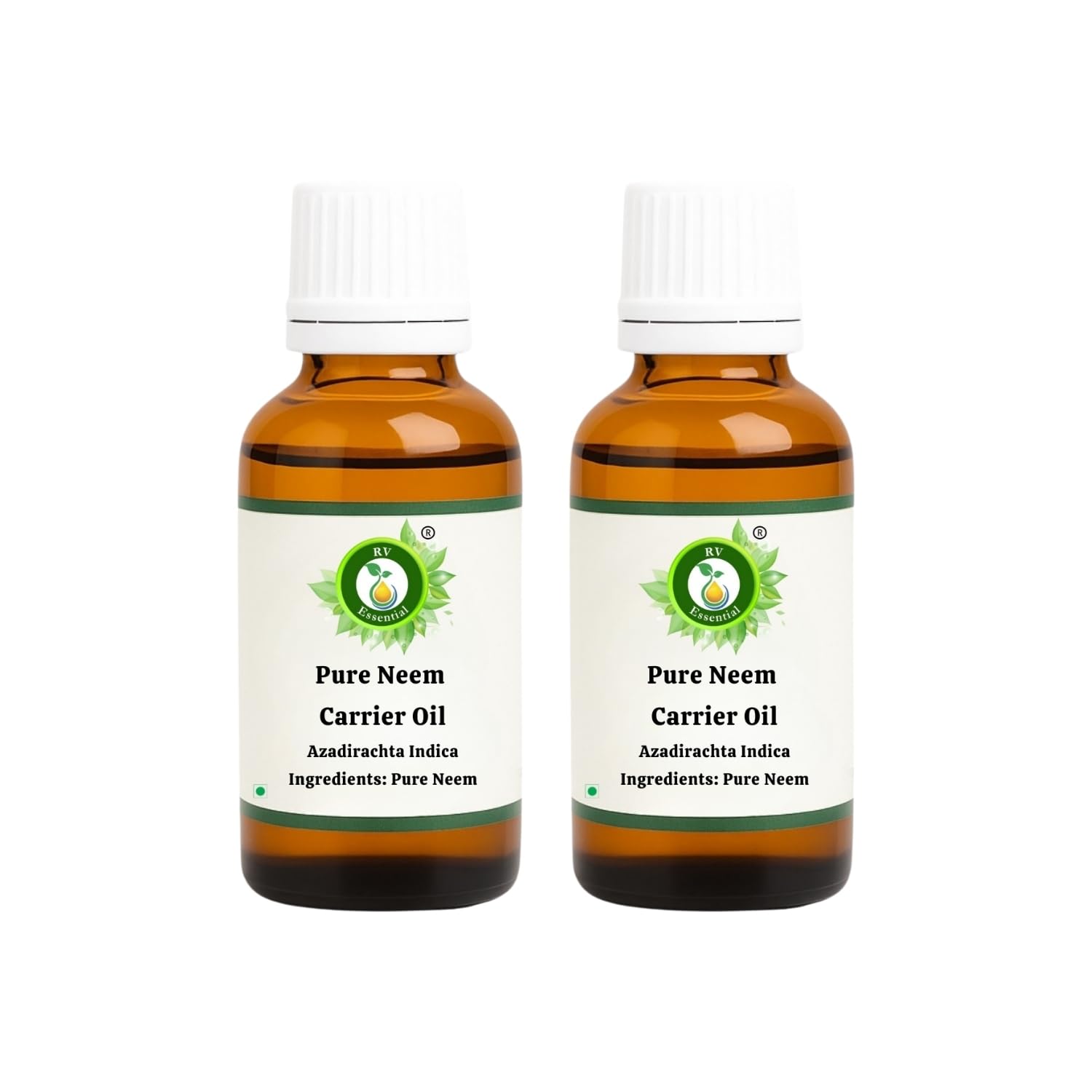 R V Essential Pure Neem Carrier Oil (100ml+100ml) Pack of Two- Azadirachta Indica (100% Pure and Natural Cold Pressed) For Skin Face Hair Scalp Massage Aromatherapy Diffuser Soap Candle Perfume Making-image-28
