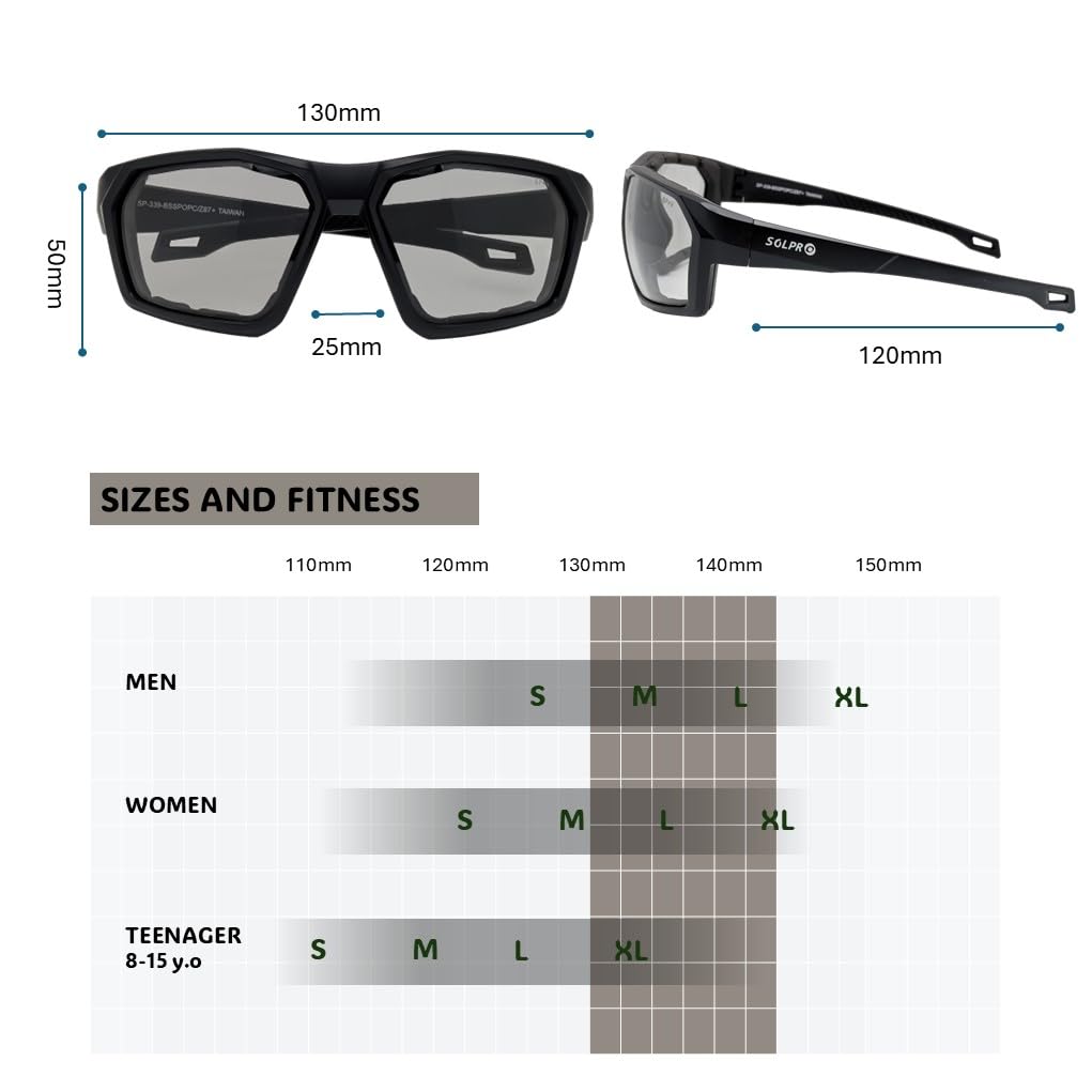 SOL PRO - Gafas de seguridad antivaho para motocicleta, acolchadas de espuma, a prueba de polvo, resistentes al viento, para hombres y mujeres
