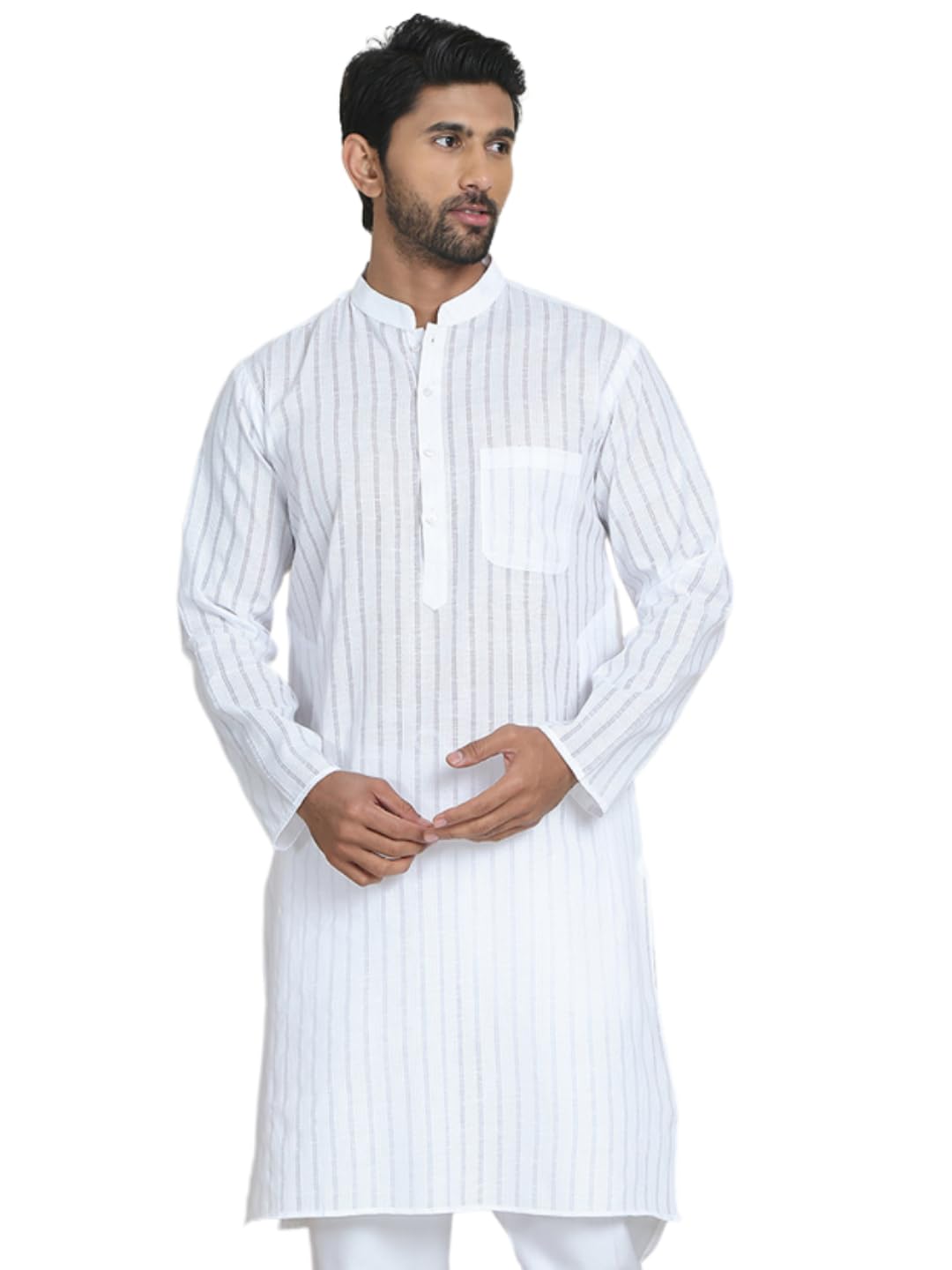 jompers Men's Cotton Regular Fit Striped Kurtas-picture-10
