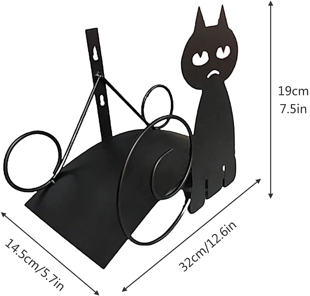 Uchwyt na ścianie ogrodowy uchwyt węża, ozdobny stojak wieszak na wąż metalowy, stojak na ścianę Heavy Duty Garden Water Pipe Rack Uchwyt Rack Organizator na zewnątrz Hos węża ogrodowego, czarny