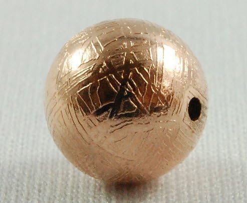 ギベオン 鉄隕石 大宇宙パワー凝縮 隕石 ビーズ玉 8mm（ピンクゴールド色）【20】