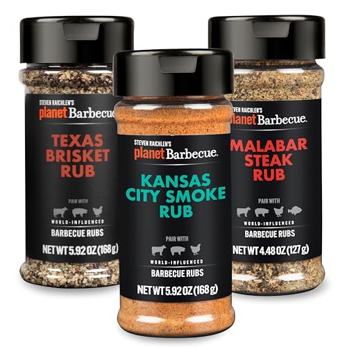 Steven Raichlen Planet Grill-Gewürz-Set, 3 Stück, Grill-Gewürze mit USA-inspirierten Aromen,...
