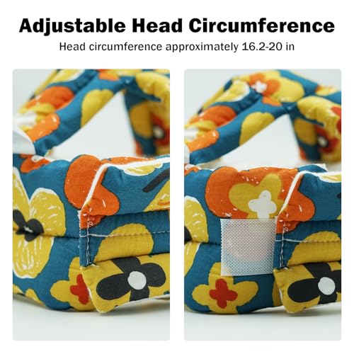 Image of Baby Head Protector Baby Helmet for Crawling Walking, No Bumps Safety Head Adjustable Protective Cap for Walking, Playing (Style 1)