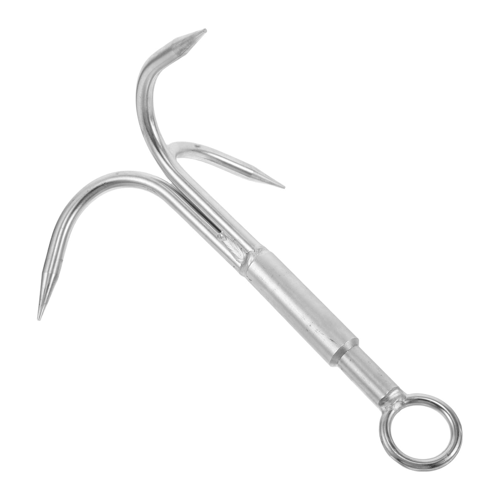 Gancho de Acero Inoxidable Ligero de 3 Garras para Exteriores, Adecuado para Escalar Rocas y Navegar Entre Hierbas Acuáticas Densas en Senderismo y Pesca