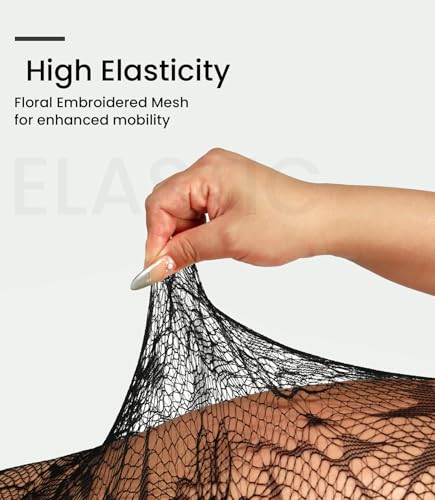 Floral Lace Plus Size Tights High Waist Velvet Pantyhose Sunflower Fishnet Stockings Leggings2