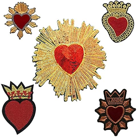 Fashion Colorful Sequin Appliques Sexy Embroidery Patches Clothing Patch Stickers DIY Embroidered T-Shirt Garment Decoration 4 Pcs Cover