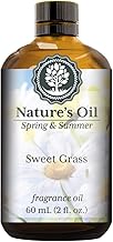 Sweet Grass Fragrance Oil (60ml) For Diffusers, Soap Making, Candles, Lotion, Home Scents, Linen Spray, Bath Bombs, Slime