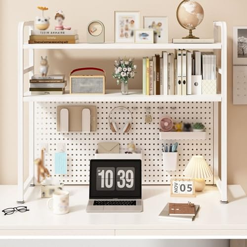 Bibliothèque de bureau multifonctionnelle avec rangement pegboard