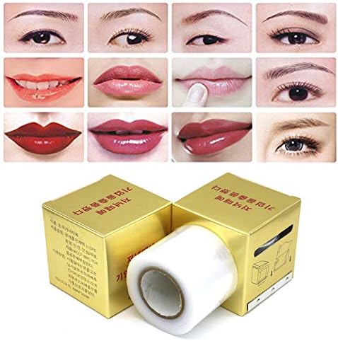 Eyebrow Tattoo Plastic Wrap, Tattoo Preservative Film, Professional Eyebrow Tattoo Makeup Supplies for Eyebrow Eyeline Tattoo Lip and Tattoo, Cover Film for Women