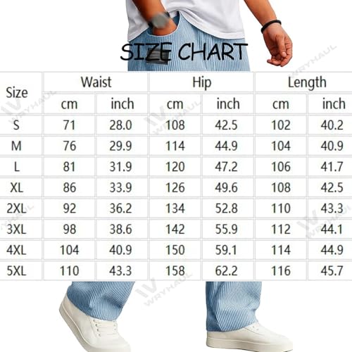 Pacificozy Mens Pants, Pacificozy Men's Fashion Vintage Sports Corduroy Fabric Logo Embroidered Trousers Elastic Waist2
