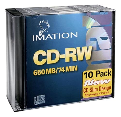 Imation CD RW 650MB 74 min. 1 x 4 x 10 Unidades (Funda Fina para joyería)