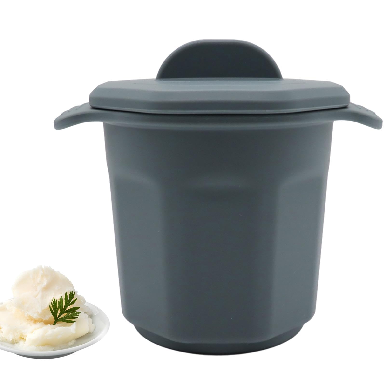 Silicone Grease Container, Grease Container for Kitchen - Oil Saving Filter, Kitchen Grease Canister | Silicone Cooking Oil Saver Container with Handle and Co