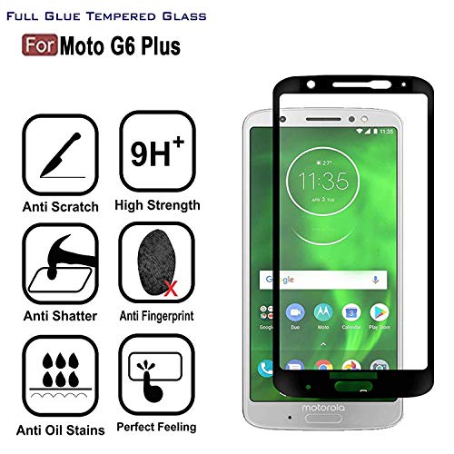 Image of Tempered Glass Screen Protector Compatible for MOTO G6S PLUS (Except Edge to Edge) and Free Complete Easy Installation kit
