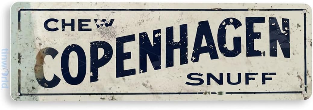 Tinworld Tin Sign: Chew Copenhagen Snuff Tobacco Smoke Shop Store Bar Metal Décor A291