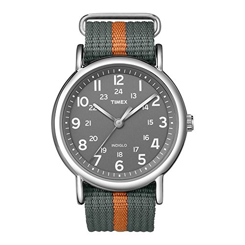 Timex Weekender 38mm Unisex Analog Watch | INDIGLO Backlight | Adjustable Durable Nylon Fabric Slip Through Strap | 24 Hour Time