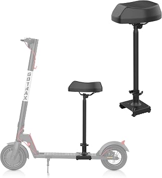 Gotrax Electric Scooter Seat Exclusive for Adult Scooter Models GXL V2 & XR Ultra, Adjustable Comfort with Shockproof Design, Black Saddle Basic