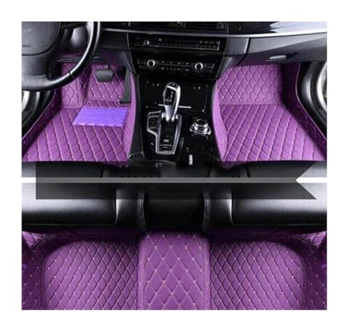 Tapis sol voiture pour Scénic III en cuir premium violet finition luxe et design moderne