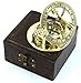 SARA NAUTICAL Antique Brass Sundial Compass, Sundial Clock in Box Gift Sun Clock Ship Replica Watch,Ship Decorations