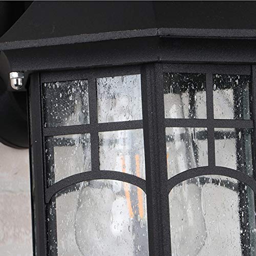 Lampe murale extérieure rétro industrielle noire étanche balcon - 5