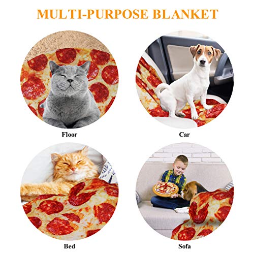Image of Lhedon Pizza Baby Blanket 285GSM Soft Flannel Swaddle Wrap | Newborn gifts, baby shower, boys girls, wearable wrap, first birthday, cozy nursery, funny food theme
