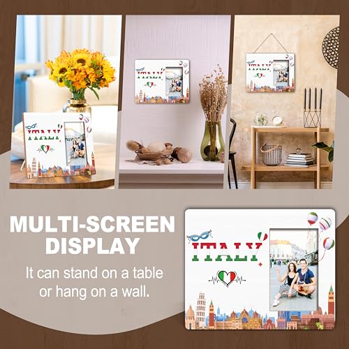 Image of Italy Picture Frame, Italy Travel Gifts, Italy Gifts For Women Men Couples Family Friends, Italy Photo Frame Souvenirs For Wedding Engaged Honeymoon, Europe Vacation Frame For Home Decor -02