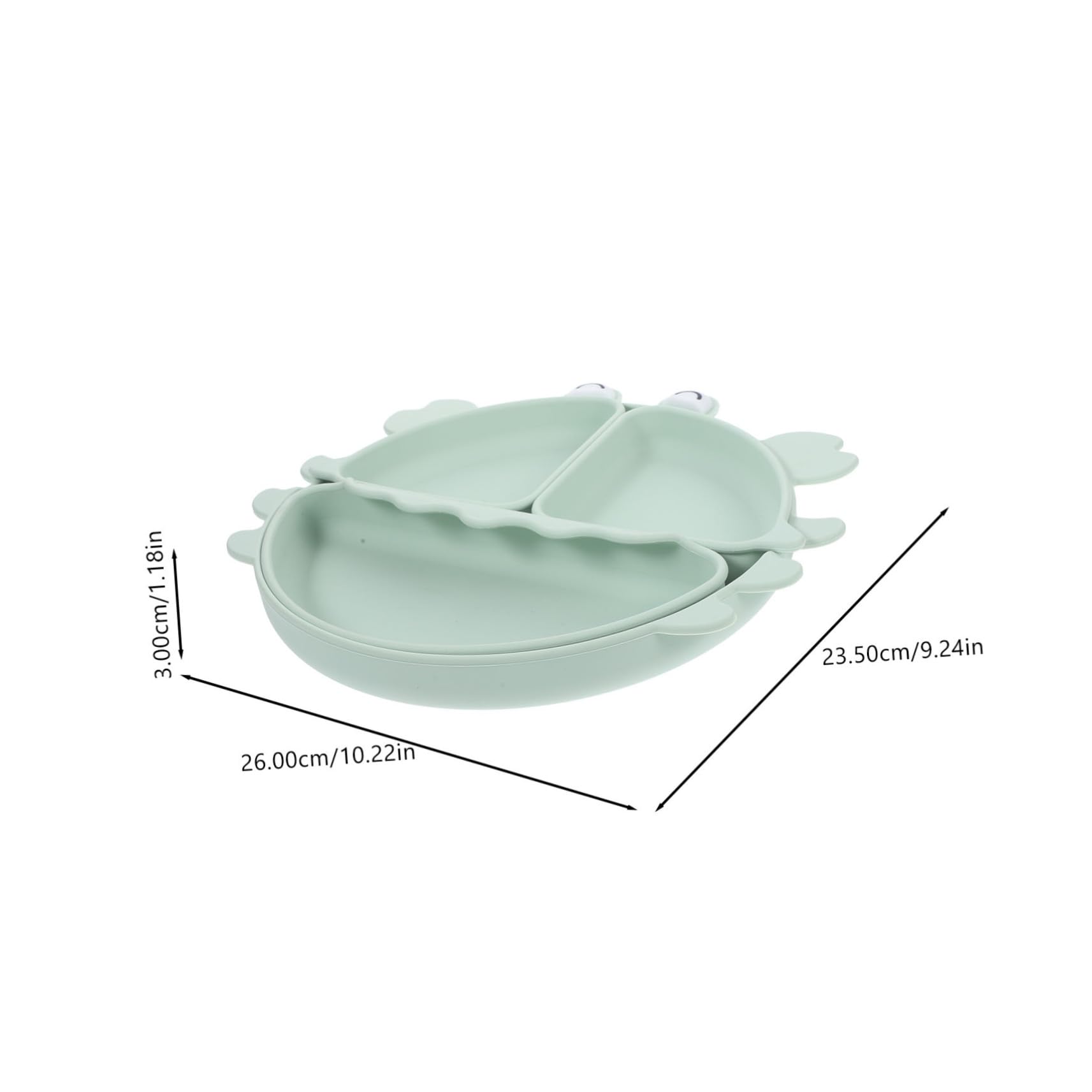 MUCKLILY Baby Training Plate Boys and Girls Compartment Plate Adorable Food Bowl for Meal Time