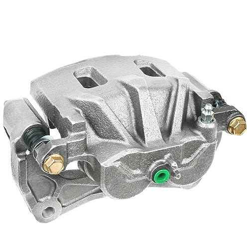 Image of Detroit Axle - Front Left Brake Caliper for Subaru WRX Legacy Outback | Forester B9 Tribeca, Driver Side Disc Brake Caliper w /Bracket Replacement