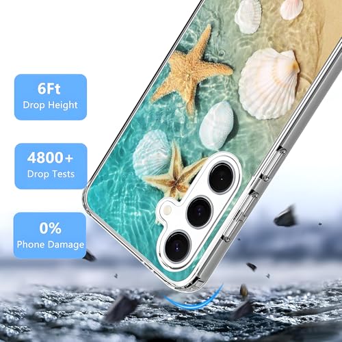 Compatible with Samsung Galaxy S25 Plus Case, Beach Starfish Seashell Conch Protective Slim Soft TPU Shockproof Phone Clear Case by SHDYQXSB - Used condition - Image 3