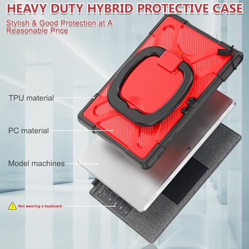 Coque compatible Microsoft Surface Pro 7 antichoc avec béquille rotative 360° - 2