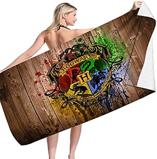 PADIEOE Harry Potter 3D Hogwarts College Badge Bath Towel-Microfibre Beach Towel-Bath Towels Perfect for Camping, Travel, Beach, Swimming