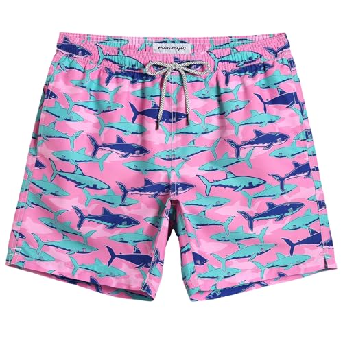 Image of MaaMgic Mens Slim Fit Quick Dry Short Swim Trunks with Mesh Lining