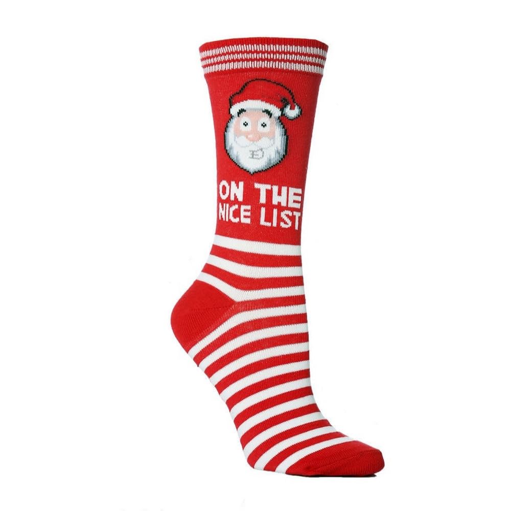 Cozy Noxxiez Unisex Red Soxxiez Christmas Adult Socks - Santa