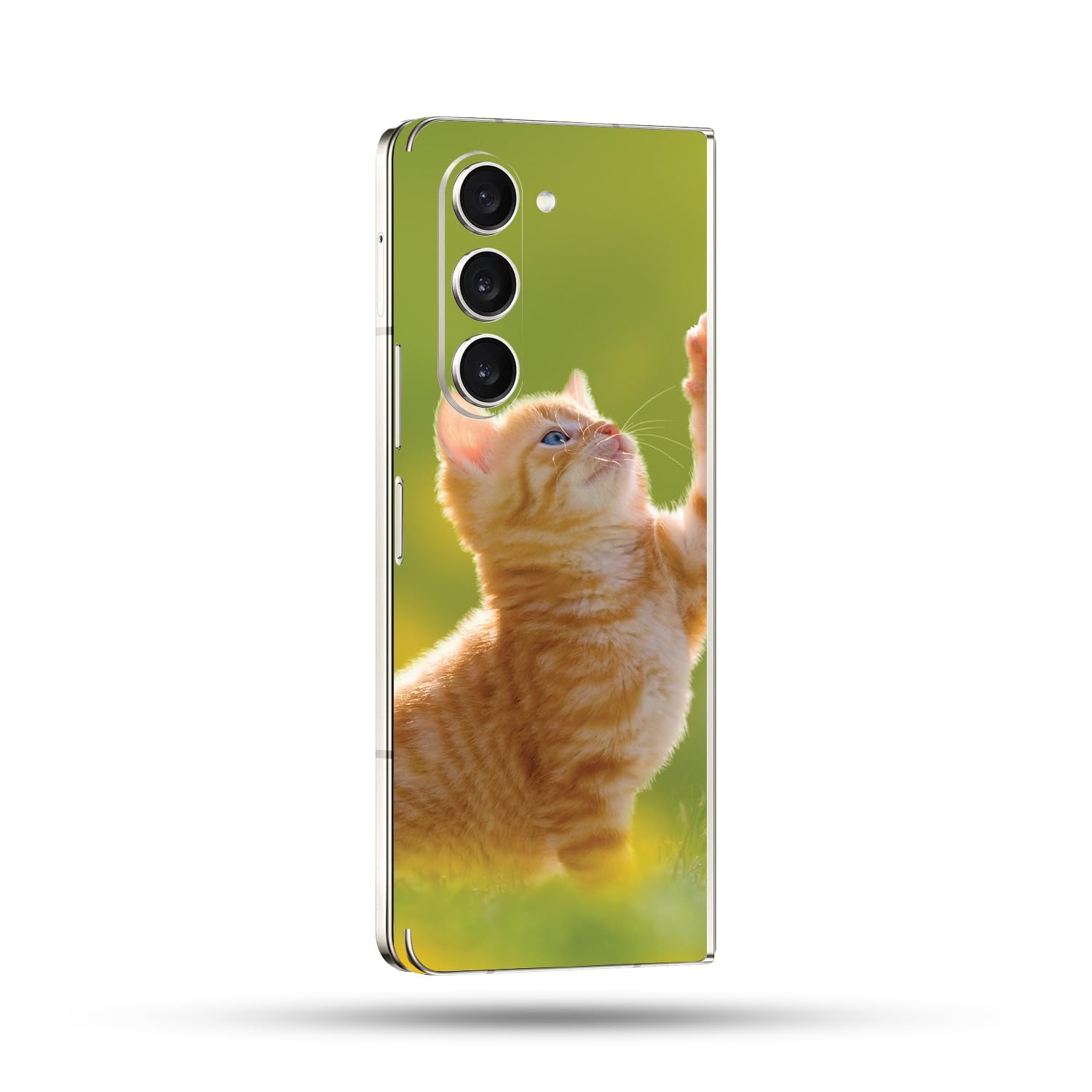 MightySkins Skin Compatible with Samsung Galaxy Z Fold 5 Full Wrap - Kitty Dreams | Protective, Durable, and Unique Vinyl Decal wrap Cover | Easy to Apply, Remove, and Change Styles | Made in The USA