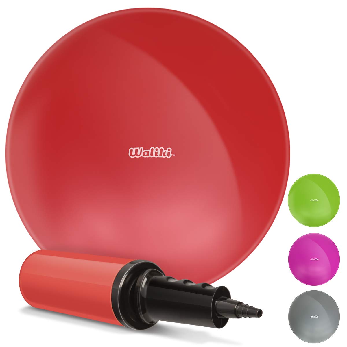 WALIKI Children's Wobbly Cushion, Alternative Classroom Seating | Inflatable Core Disc Seats for School (Pump Included, 12”/30CM, Red)