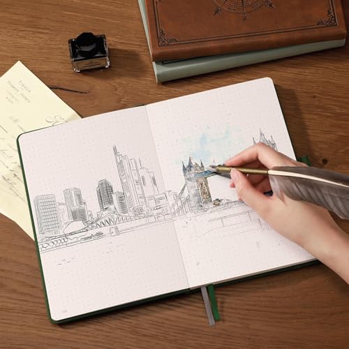 Image of AHGXG Dotted Journal Notebook, 192 Pages, A5 Medium Size (5.7'' x 8.3'')