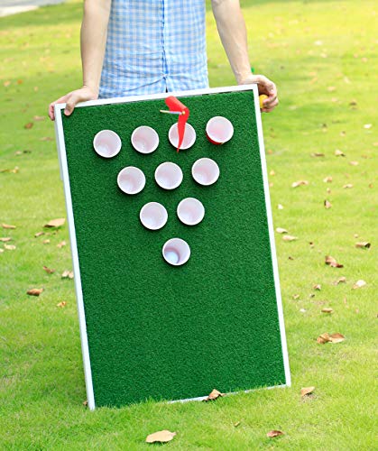 image for SPRAWL Beer Pong Cornhole Golf Chipping - 2 Tragets 2 Chipping Mats 8 