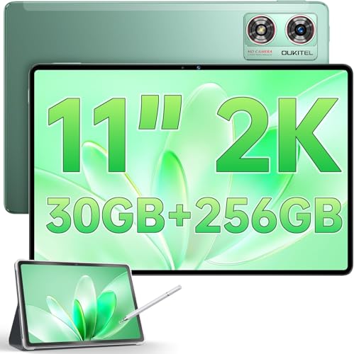 OUKITEL OT8 Tablet 11 Pulgadas Con Lápiz - 30GB+256GB(1TB TF), Pantalla 2K, Funda, Batería...