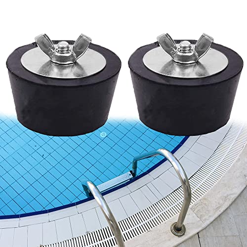 Select Zone Bouchons d'hiver pour Piscine 2 PCS Bouchons d'hiver Bouchons en Caoutchouc avec boulons en Acier Inoxydable pour empêcher Les drains de Piscine de givrer (M)