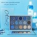 Afflano Blue Eyeshadow Palette Matte Shimmer, Highly Pigmented Waterproof Space Blue Eye Shadow Palette, Silver Navy Glitter Eyeshadow Pallet for Christmas Snowflake blue Eyes Makeup