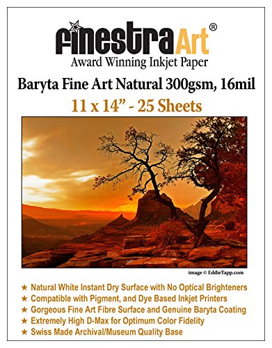 28 x 35 cm Baryta Fine Art Naturalny papier atramentowy 300 g/m2 25 arkuszy