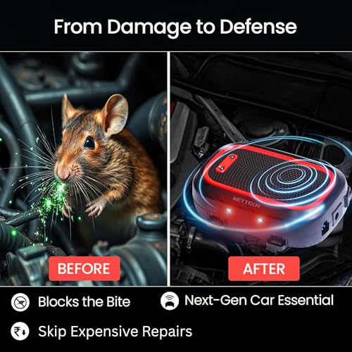 Image of 5th Gen Ultrasonic Rat Repellent | Breaks Rat Cycle Permanently | Universal Fit for Cars & Trucks, Homes & Commercial Spaces | IPX3 Waterproof | Protects Wires & Sensors | 95% Efficiency