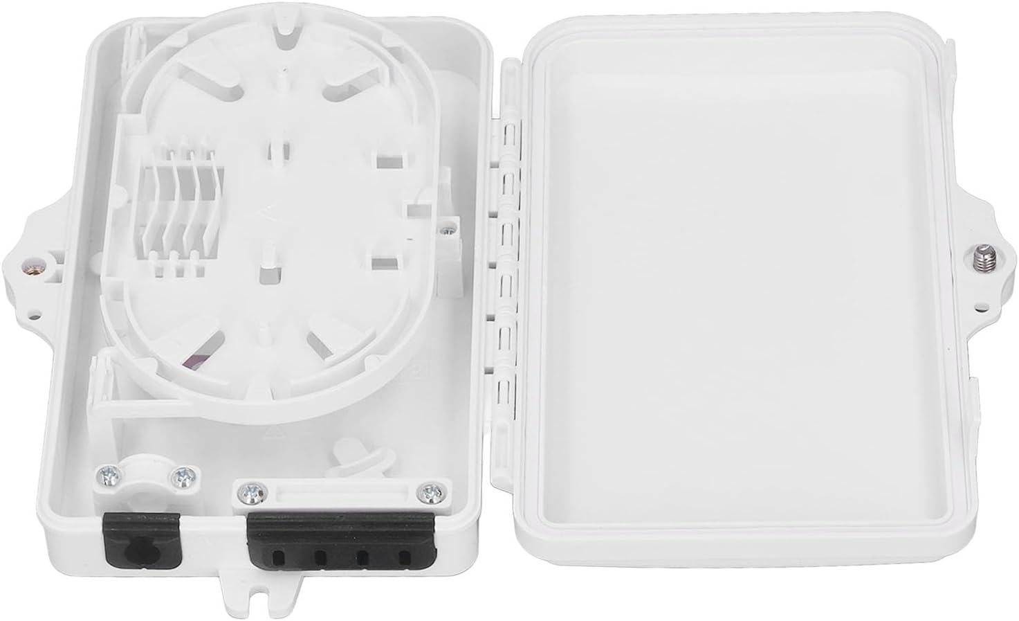Cryfokt Waterproof Fiber Optic Terminal Box 4IP65, Wall Mount, Separate Routing,Splicing Fiber Panel Box Enclosure Fiber Optical Terminal Box for Indoor Outdoor