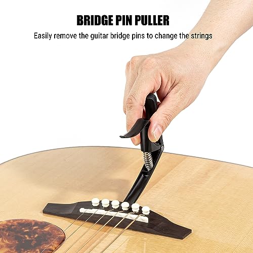 Linrax C3 Guitar Capo, 4 in 1 Capo with Bridge Pin Puller - Image 3