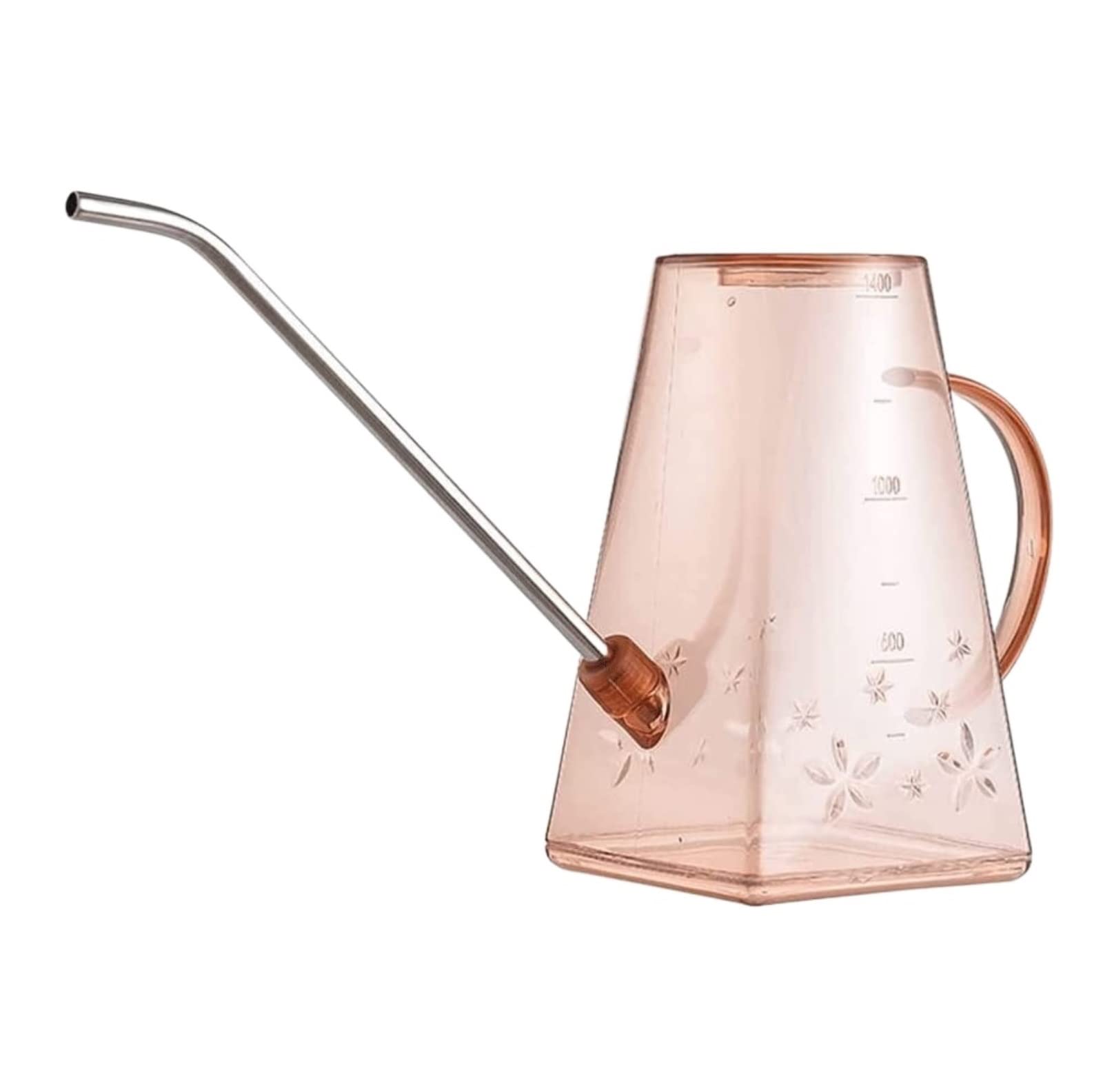 Arrosoir Arrosoir en Plastique avec À Long Bec Acier Inoxydable Bouilloire pour Plantes Outil Jardinage(Rosa)