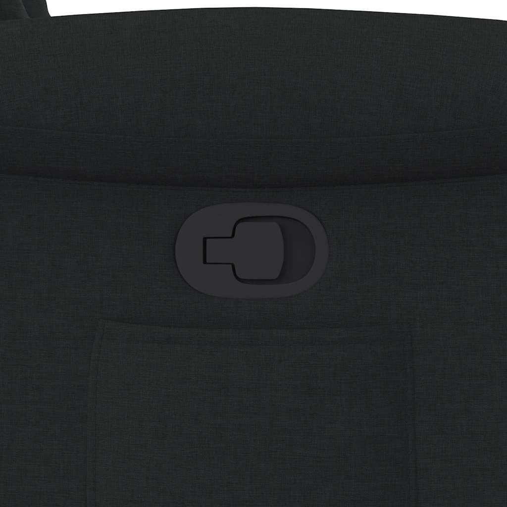 vidaXL Sillón reclinable de Tela Negro