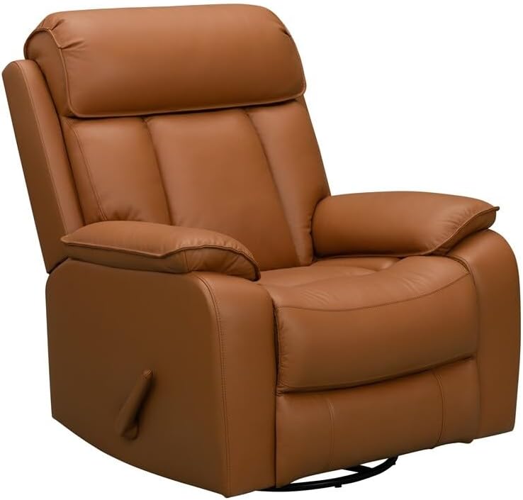 Side view of the BarcaLounger Mac Recliner, partially reclined.